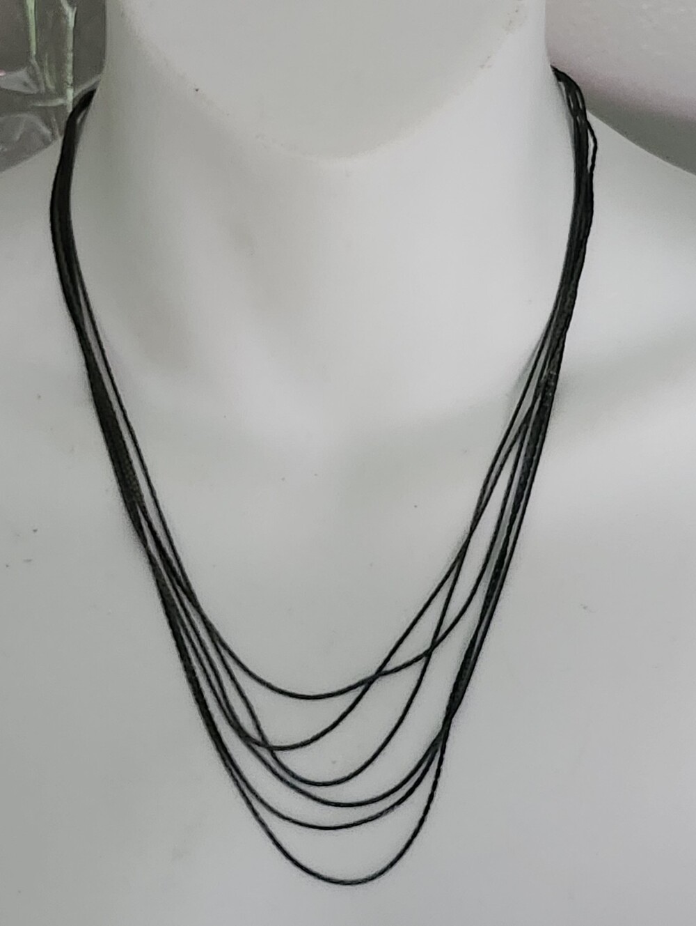 Premier Design Multi-Strand Black Layered Necklace And Earrings Set